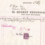 Invoice from Robert Ferguson to William Dixon