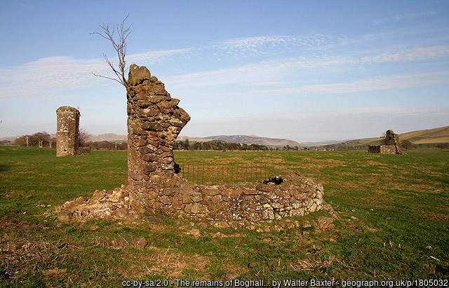 The remains of Boghall Castle, Biggar