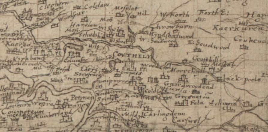 Timothy Pont map of Carnwath, 1596