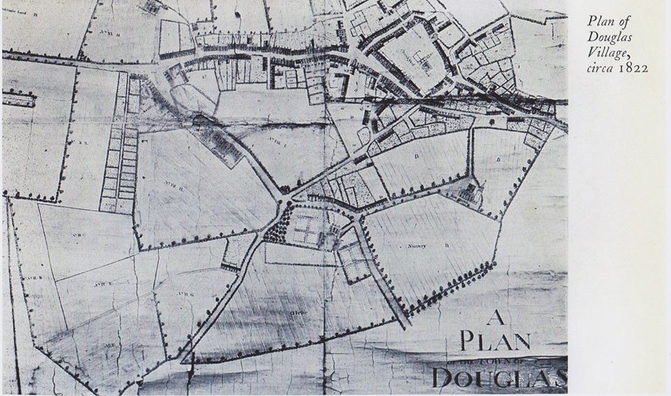 Estate map of Douglas from 1822
