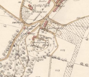 Ordnance Survey map of Lanark Castle