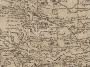 Pont's map of Lanark, 1596