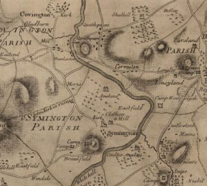 Blaeu map of Quothquan, 1654