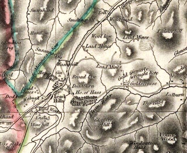 Thomson map of Leadhills, 1832