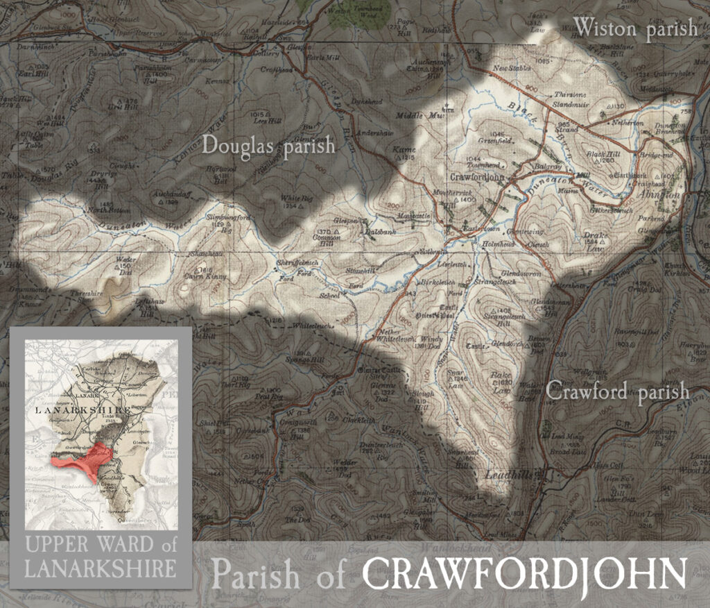 map of Crawfordjohn parish