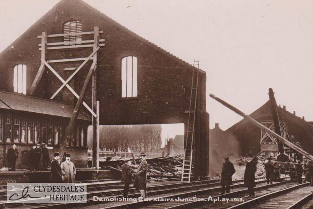 Demolishing Carstairs station