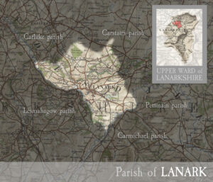 map of Lanark parish